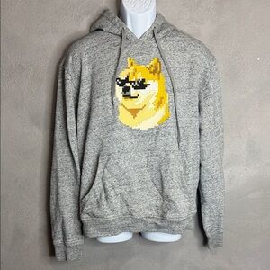 Mostly Heard Rarely Seen Gray Hoodie with Doge Design
